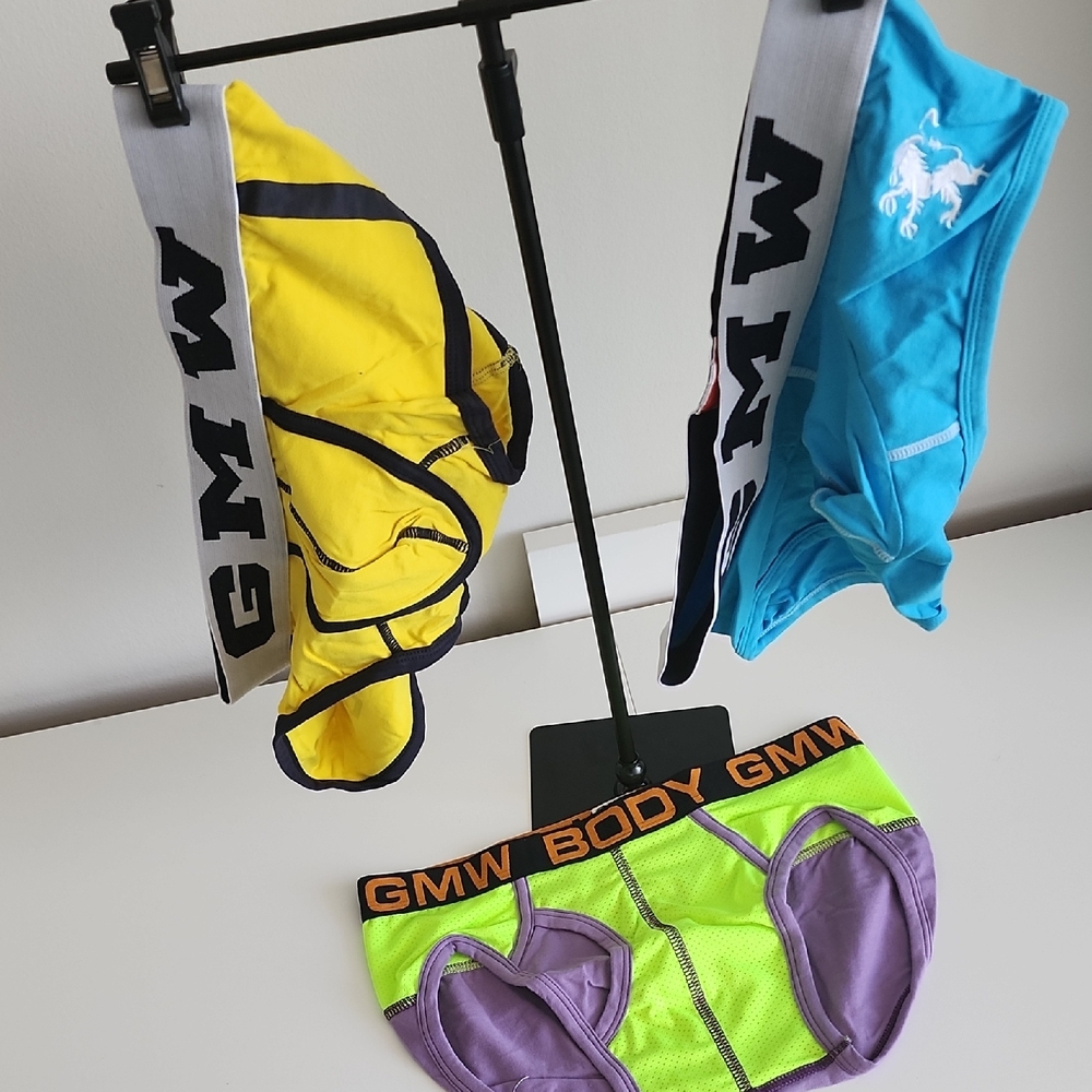 Men's Underwear Set - Yellow, Blue, and Green SET OF 3